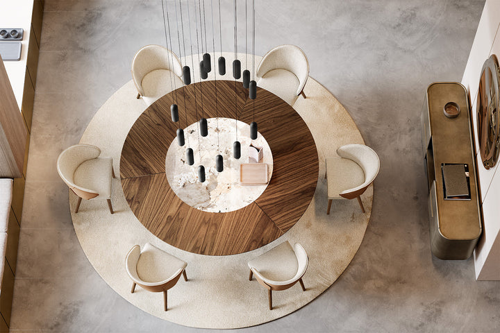 Dorian Wood-Ceramic Dining Table Dining Tables Eforma