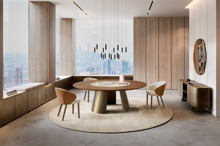 Dorian Wood-Ceramic Dining Table Dining Tables Eforma