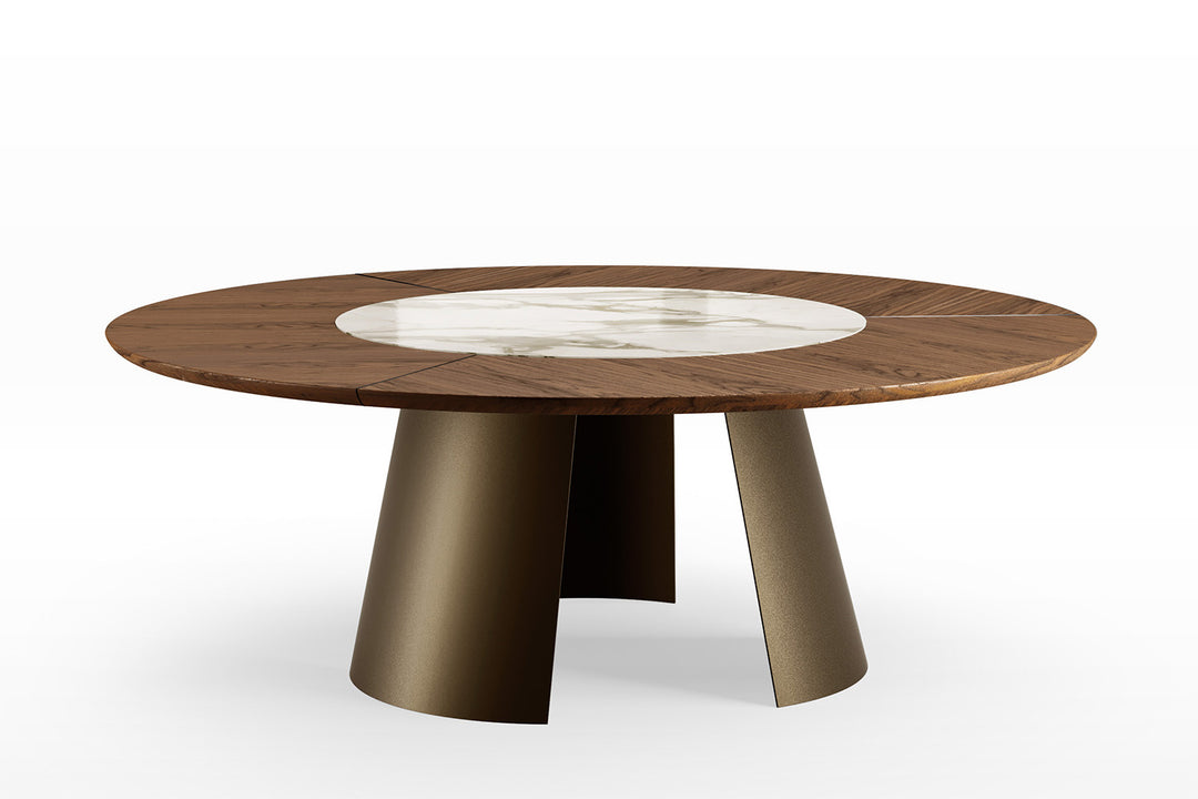Dorian Wood-Ceramic Dining Table Dining Tables Eforma