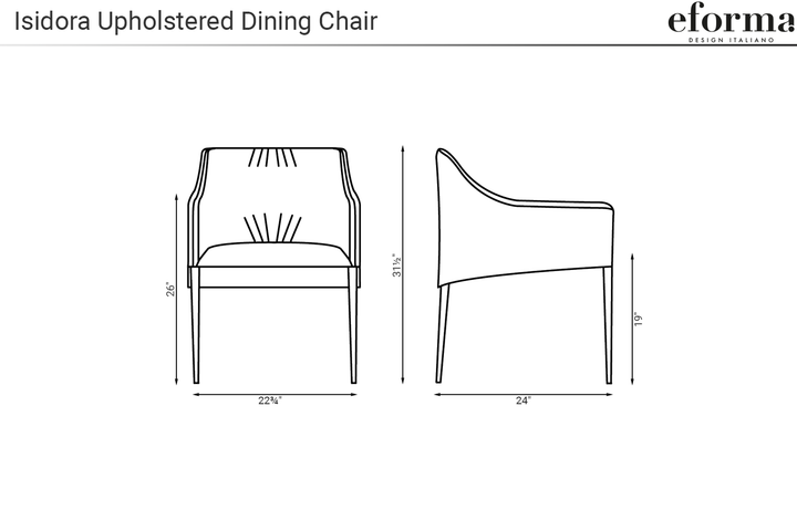 Isidora Upholstered Dining Chair Dining Chairs Eforma