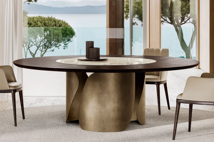 Onda Wood-Ceramic Dining Table Dining Tables Eforma