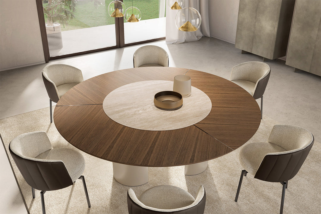 Plai Wood-Ceramic Dining Table Dining Tables Eforma