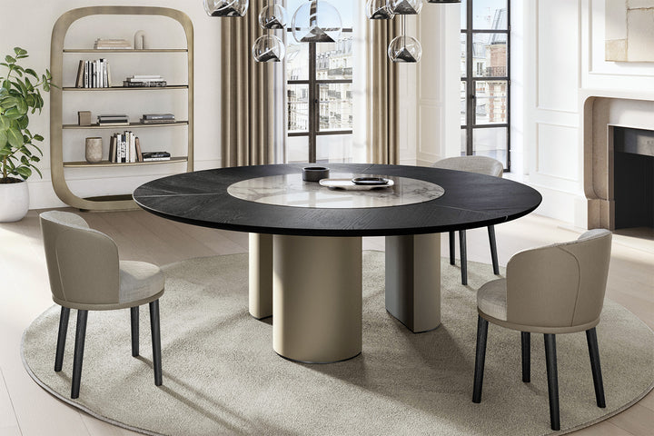 Plai Wood-Ceramic Dining Table Dining Tables Eforma