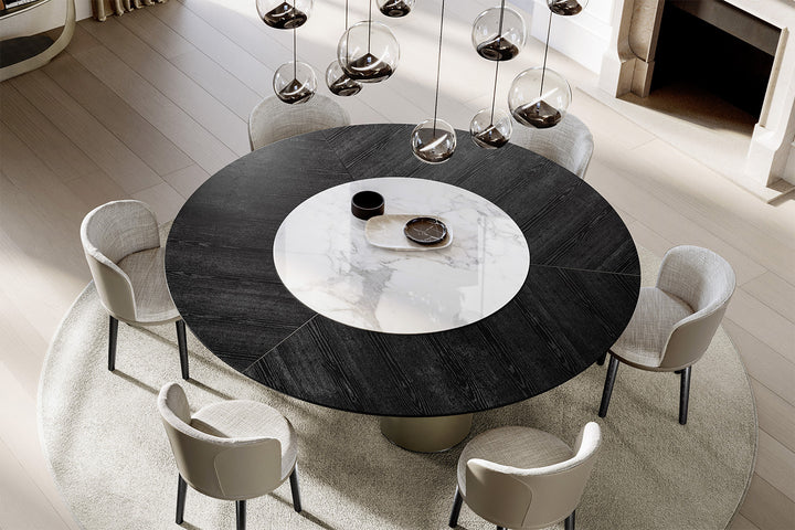 Plai Wood-Ceramic Dining Table Dining Tables Eforma