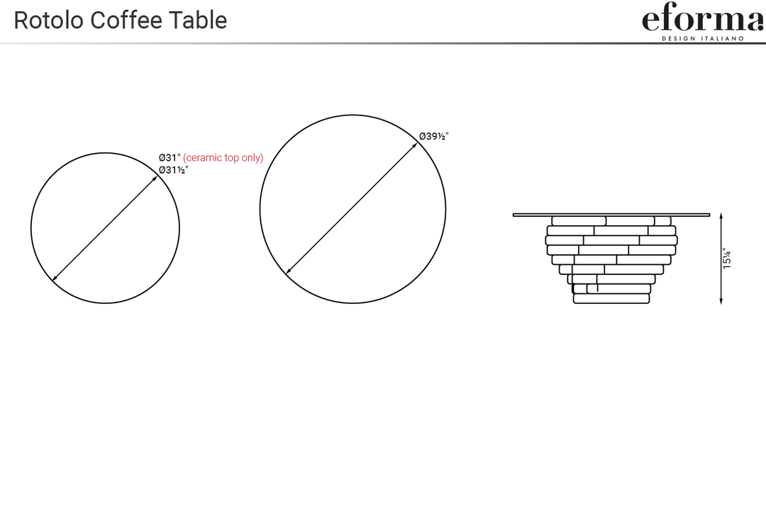 Rotolo Coffee Table Coffee Tables Eforma