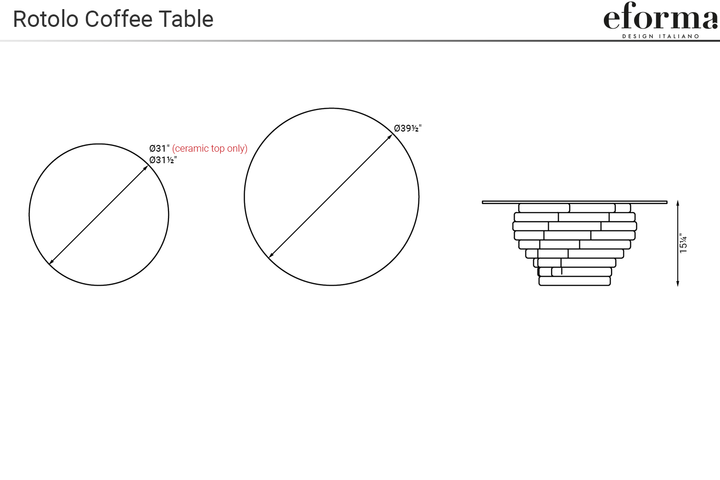 Rotolo Coffee Table Coffee Tables Eforma