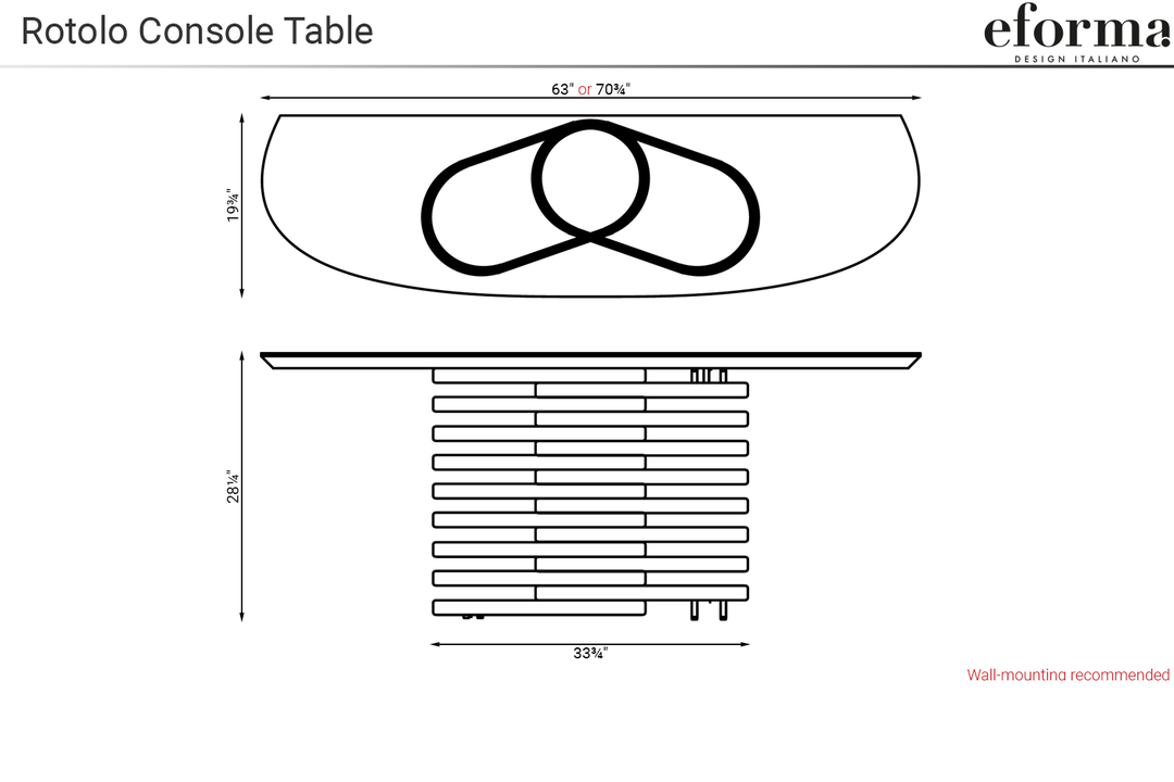 Rotolo Console Table Console Tables Eforma