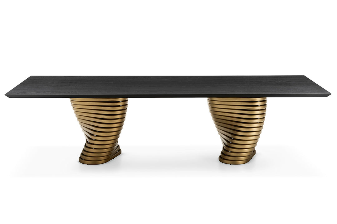 Rotolo Double Pedestal Dining Table Dining Tables Eforma