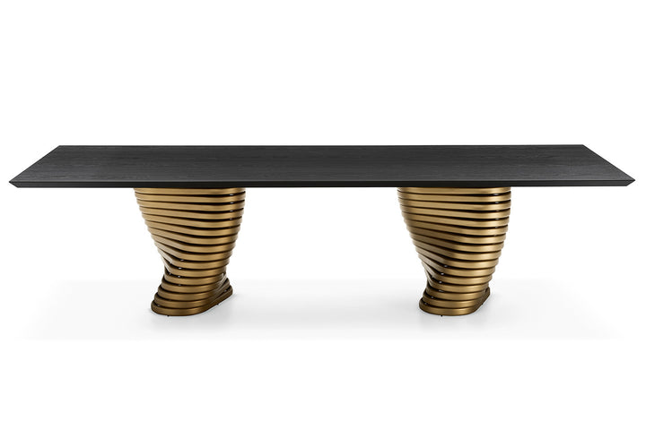 Rotolo Double Pedestal Dining Table Dining Tables Eforma
