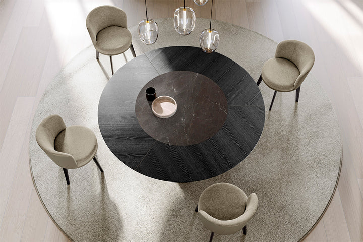 Teo Wood-Ceramic Dining Table Dining Tables Eforma