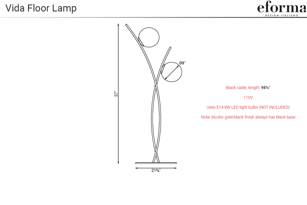Vida Floor Lamp Floor Lamps Eforma