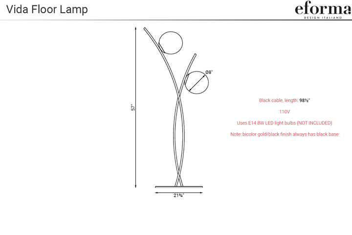 Vida Floor Lamp Floor Lamps Eforma