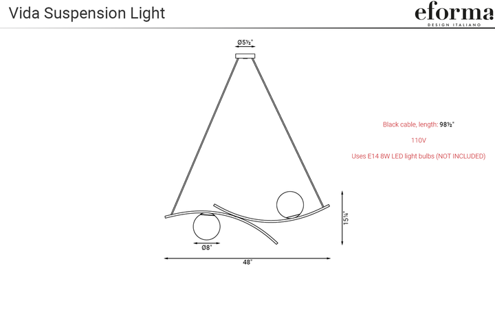 Vida Suspension Light Ceiling Lights Eforma