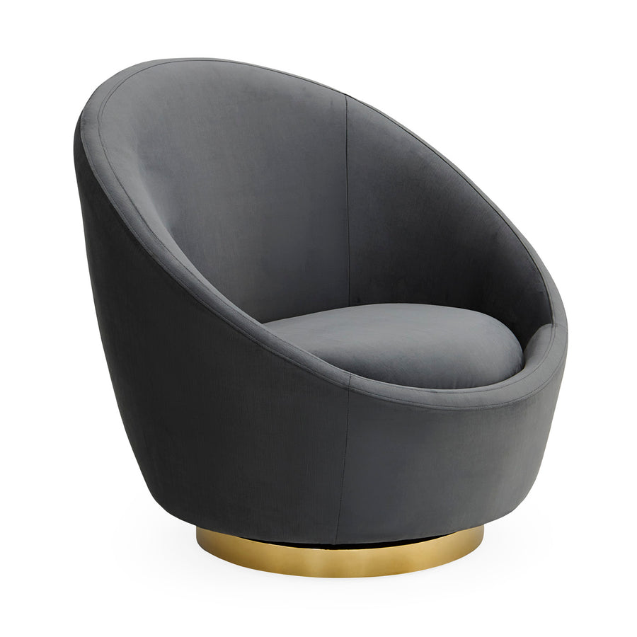 Ether Swivel Chair Jonathan Adler Bergamo Charcoal