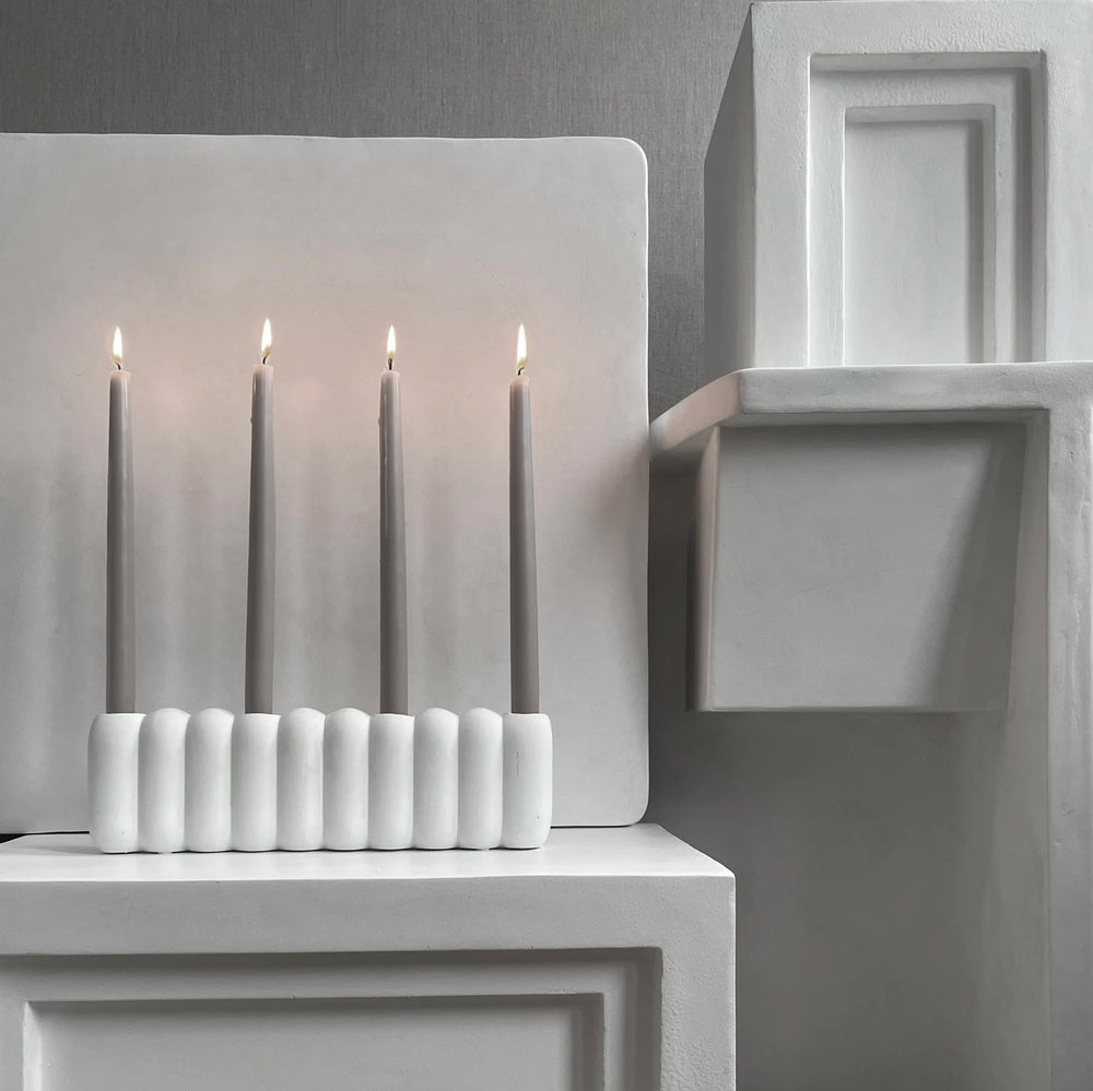 Tube Candle Holder, Big - Bone White Candle Holder 101 Copenhagen   