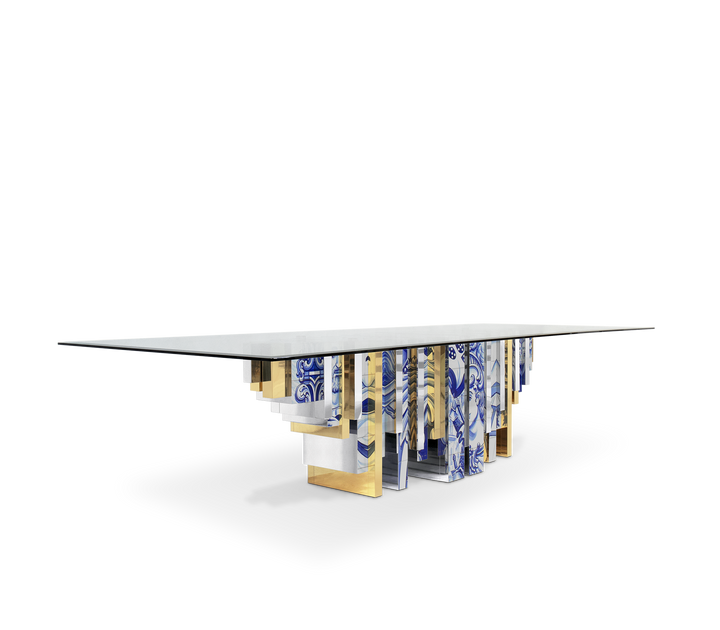 Heritage Dining Table  Boca Do Lobo Blue Tiles  