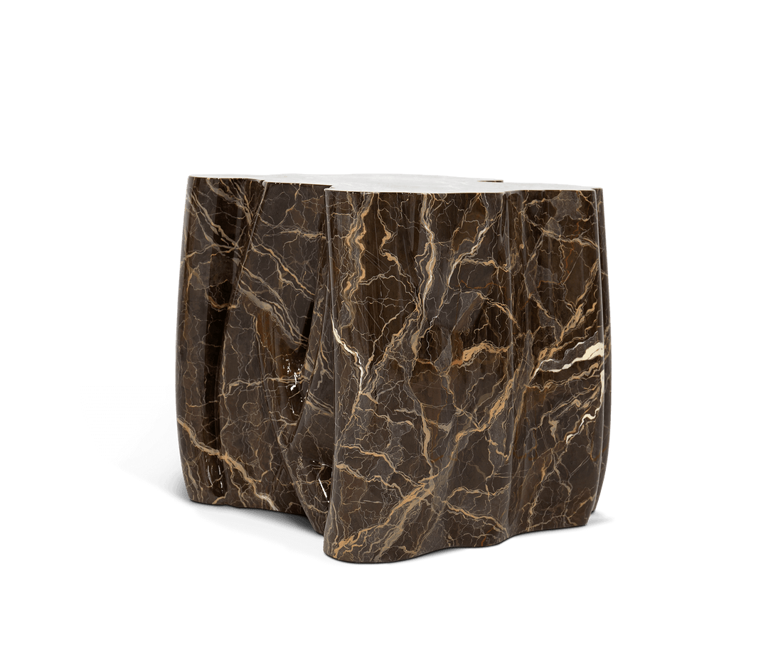 Monochrome Black Faux-Marble Side Table  Boca Do Lobo   