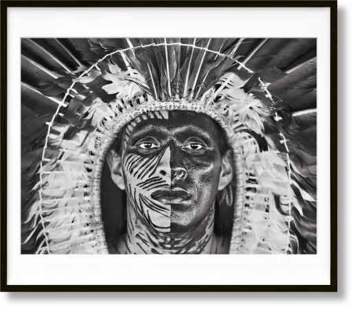 Sebastião Salgado. Amazônia, Art Edition No. 1–100 ‘Adão Yawanawá in a headdress of eagle feathers’ Print Books Taschen   