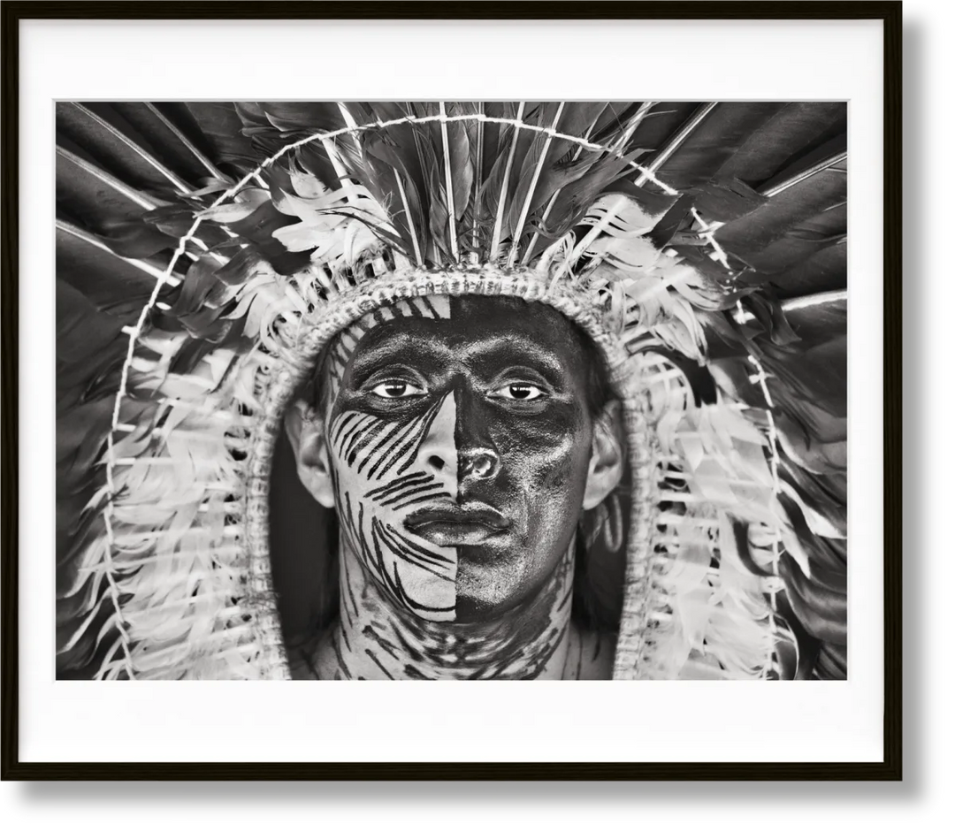 Sebastião Salgado. Amazônia, Art Edition No. 1–100 ‘Adão Yawanawá in a headdress of eagle feathers’ Print Books Taschen   
