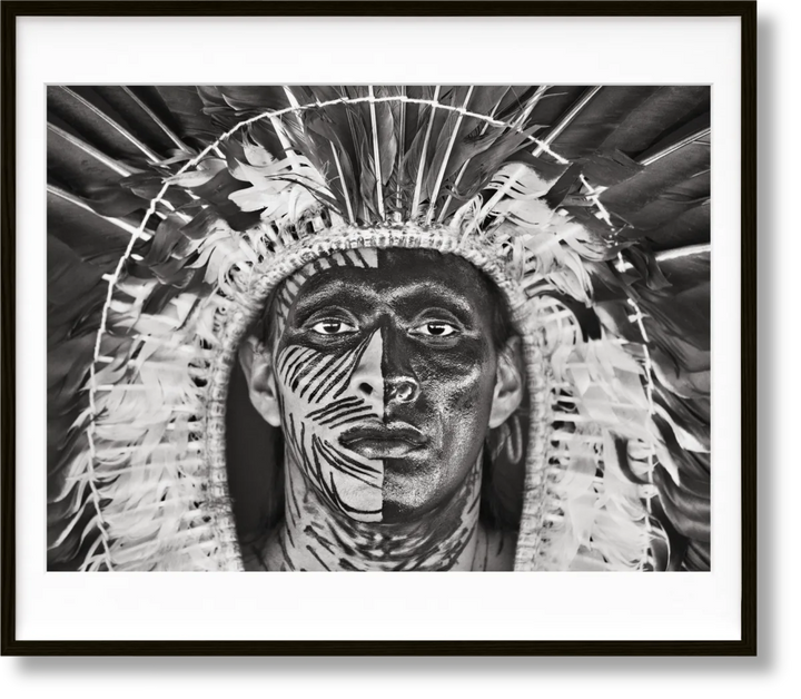 Sebastião Salgado. Amazônia, Art Edition No. 1–100 ‘Adão Yawanawá in a headdress of eagle feathers’ Print Books Taschen   
