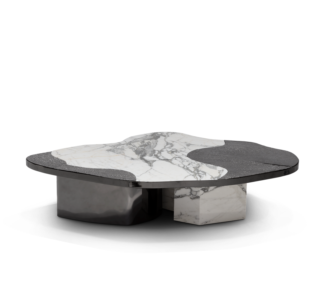 ophelia portoro marble and gold center table - Image 52
