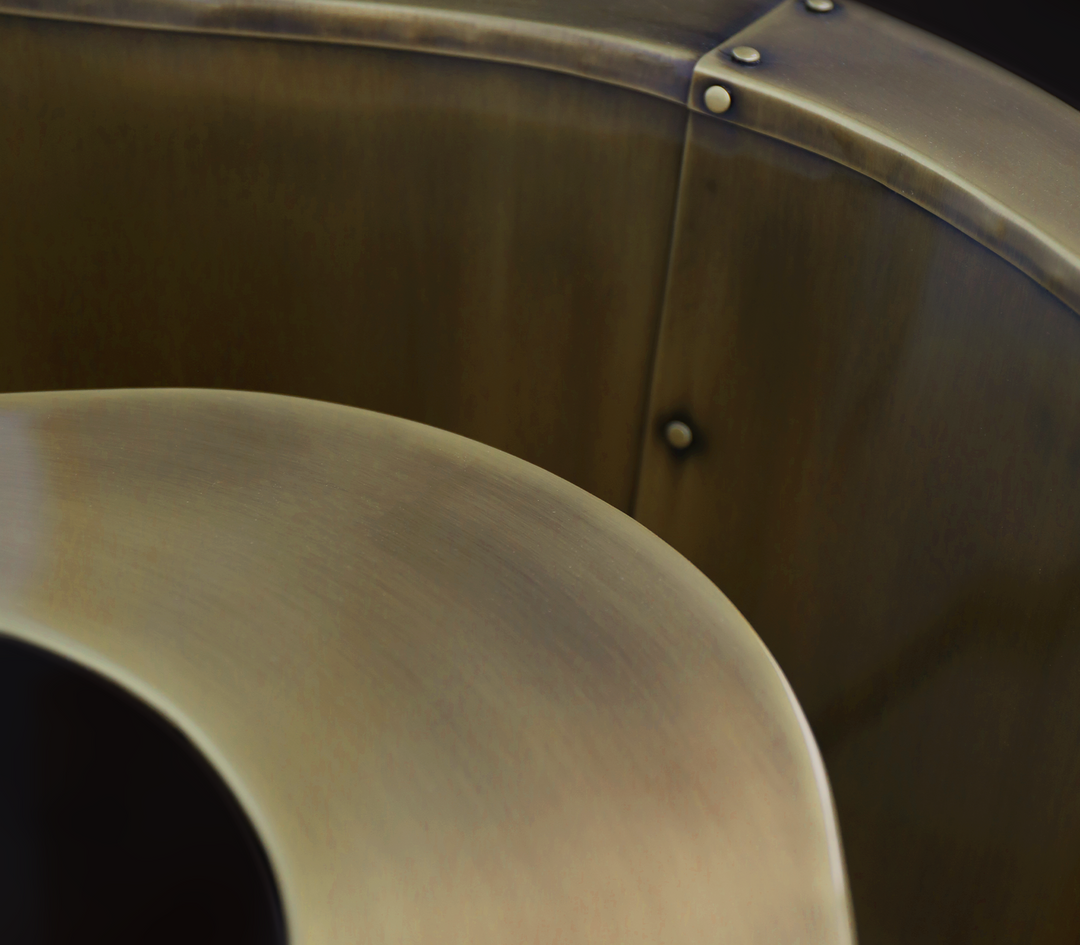 wave polished brass center table - Image 74