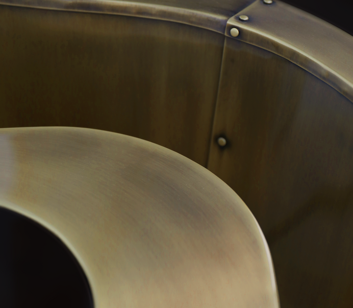 wave polished brass center table - Image 74