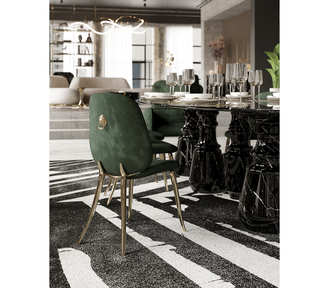 Pietra Oval Xl Nero Marquina Dining Table  Boca Do Lobo   