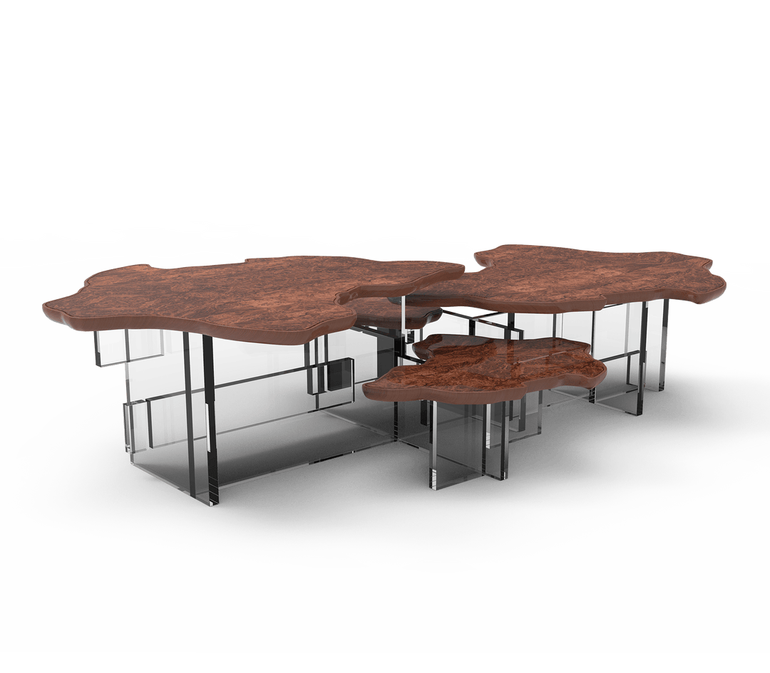 Monet Center Table  Boca Do Lobo Walnut Root  