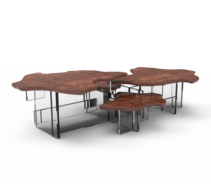 Monet Center Table  Boca Do Lobo Walnut Root  