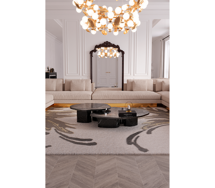 ophelia calacatta marble and gold center table - Image 63