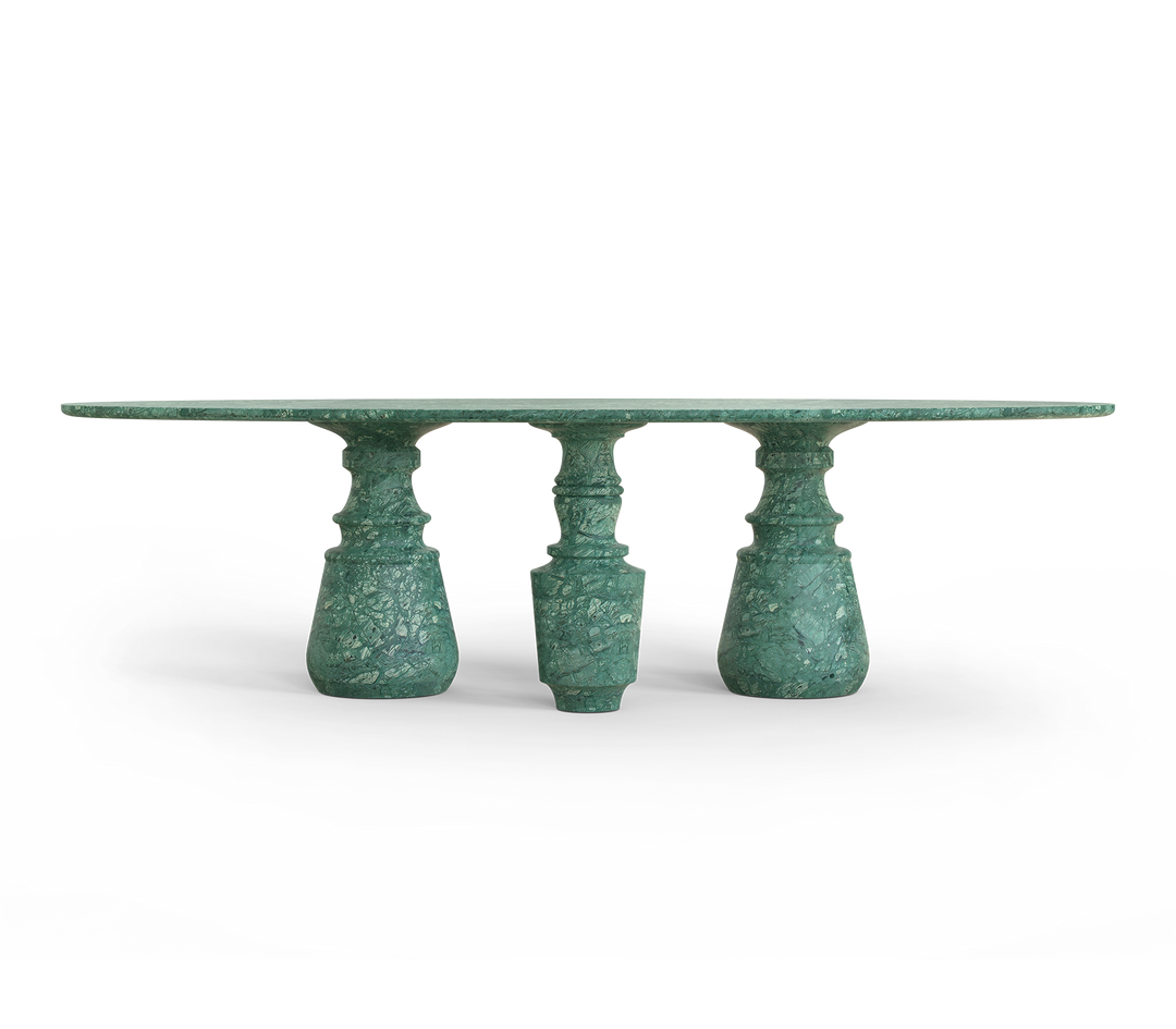 Pietra Oval Xl Nero Marquina Dining Table  Boca Do Lobo   