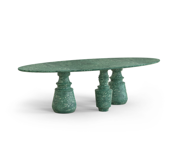 Pietra Oval Xl Nero Marquina Dining Table  Boca Do Lobo Guatemala Marble  