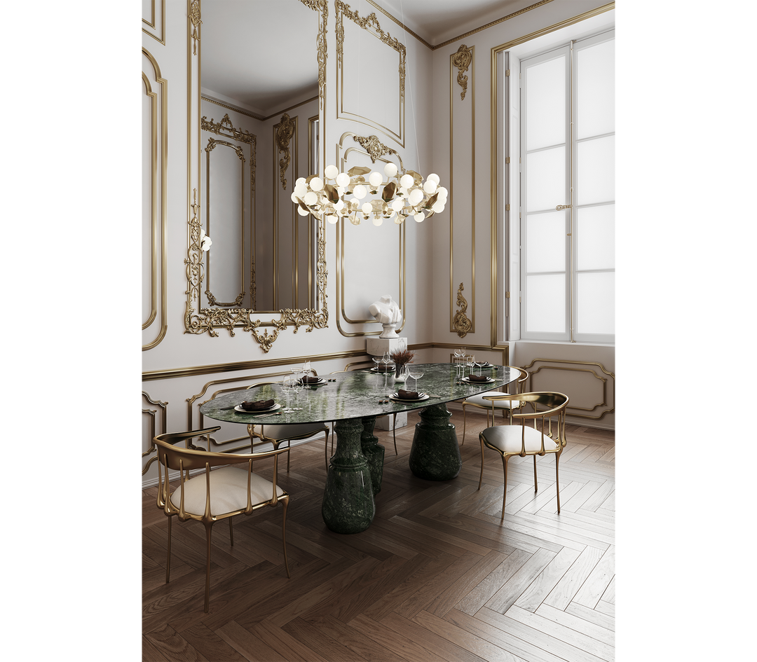 Pietra Oval Xl Nero Marquina Dining Table  Boca Do Lobo   