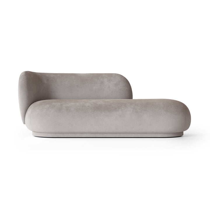 Rico Divan Sofas Ferm Living Faded Velvet Concrete Left Facing