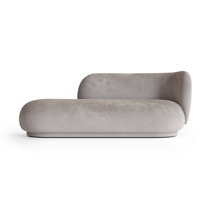 Rico Divan Sofas Ferm Living Faded Velvet Concrete Right Facing