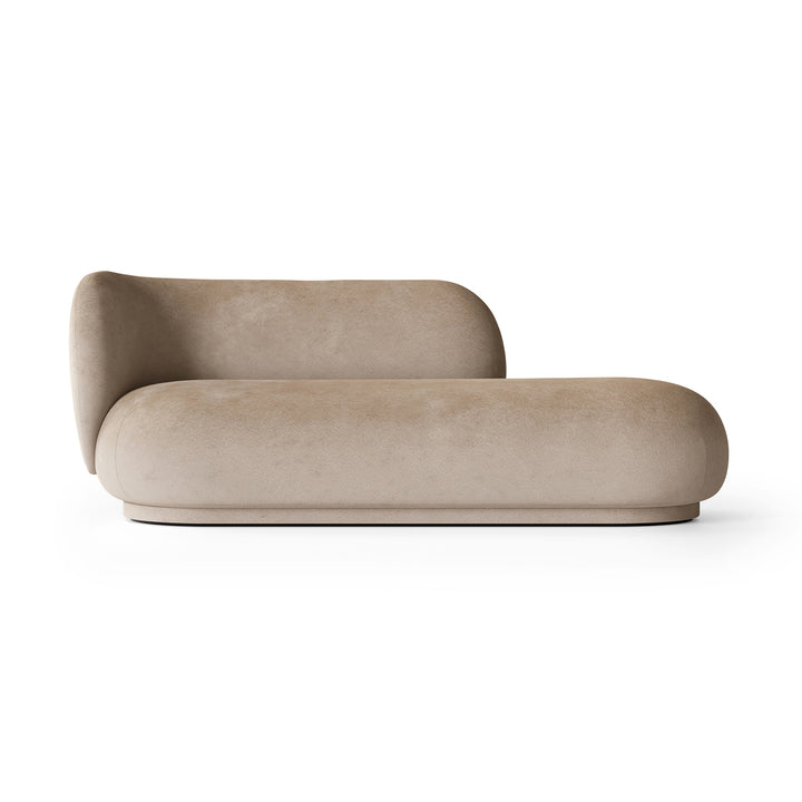 Rico Divan Sofas Ferm Living Faded Velvet Sand Left Facing