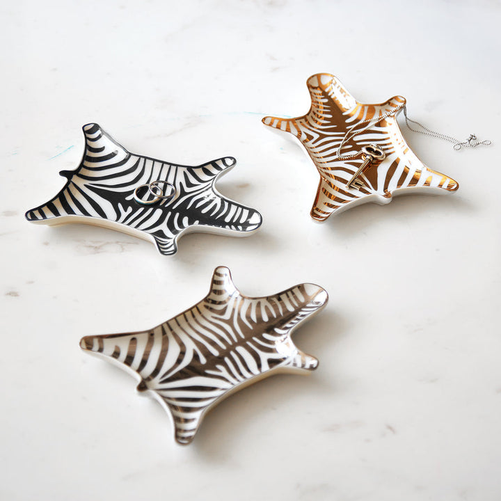 Zebra Stacking Dish - Silver Jonathan Adler