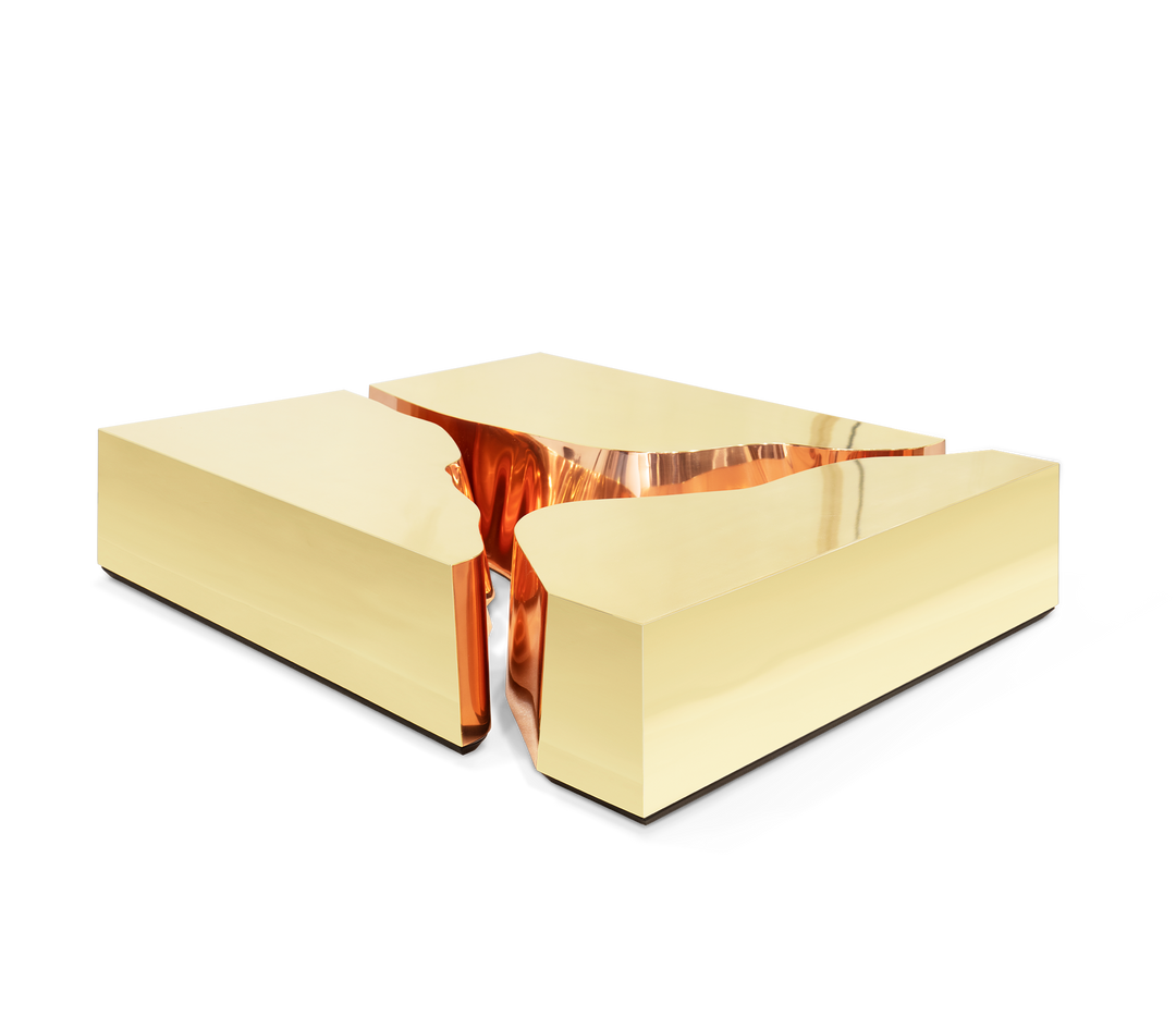 Lapiaz Center Table  Boca Do Lobo Gold Copper  