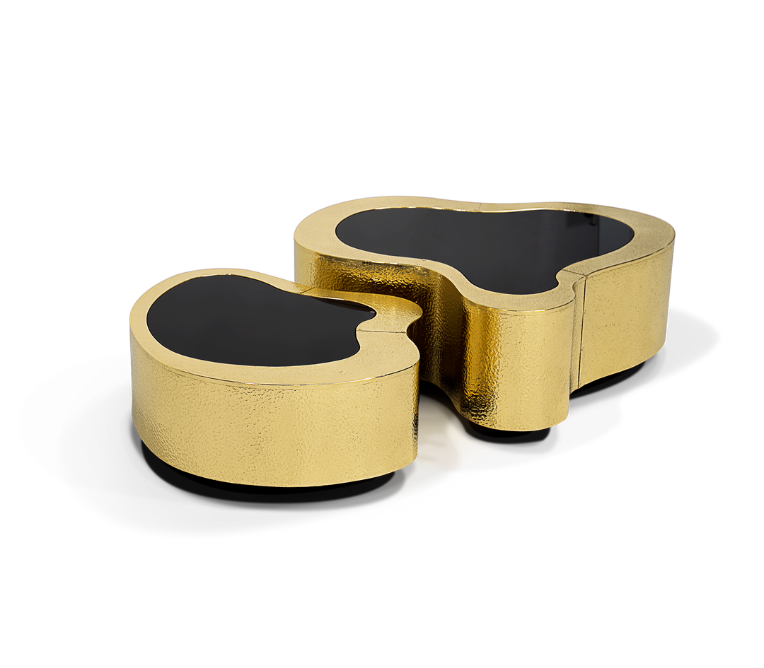 Wave Center Table  Boca Do Lobo Hammered Brass  