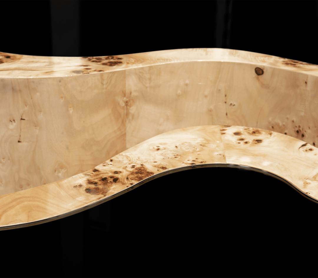 wave polished brass center table - Image 55