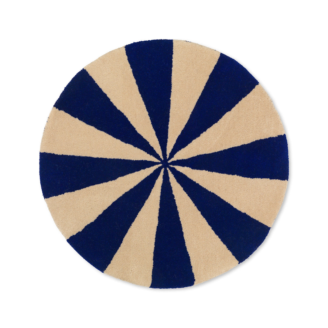 Arch Tufted Rug Rugs Ferm Living Bright Blue / Off-White Small: 2 ft 3.6 in x 2 ft 3.6 in