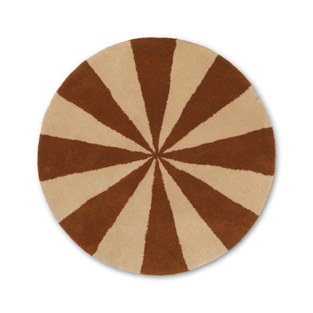 Arch Tufted Rug Rugs Ferm Living Dark Brick / Off-White Small: 2 ft 3.6 in x 2 ft 3.6 in