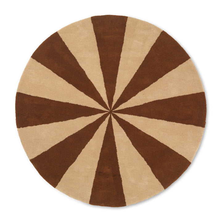 Arch Tufted Rug Rugs Ferm Living Dark Brick / Off-White Large: 4 ft 3.2 in x 4 ft 3.2 in