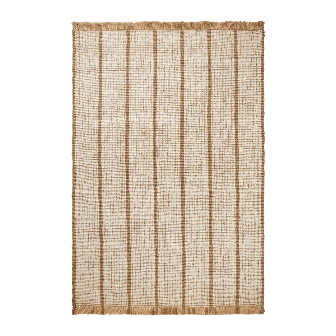 Athens Stripes Rug Rugs Ferm Living Natural / Off-white Large: 6 ft 7 in x 9 ft 10 in