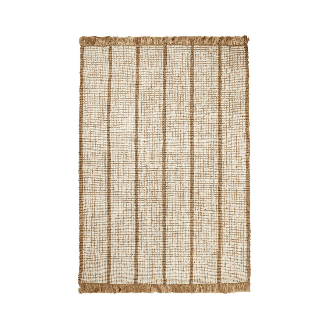 Athens Stripes Rug Rugs Ferm Living Natural / Off-white Medium: 5 ft 7 in x 7 ft 11 in