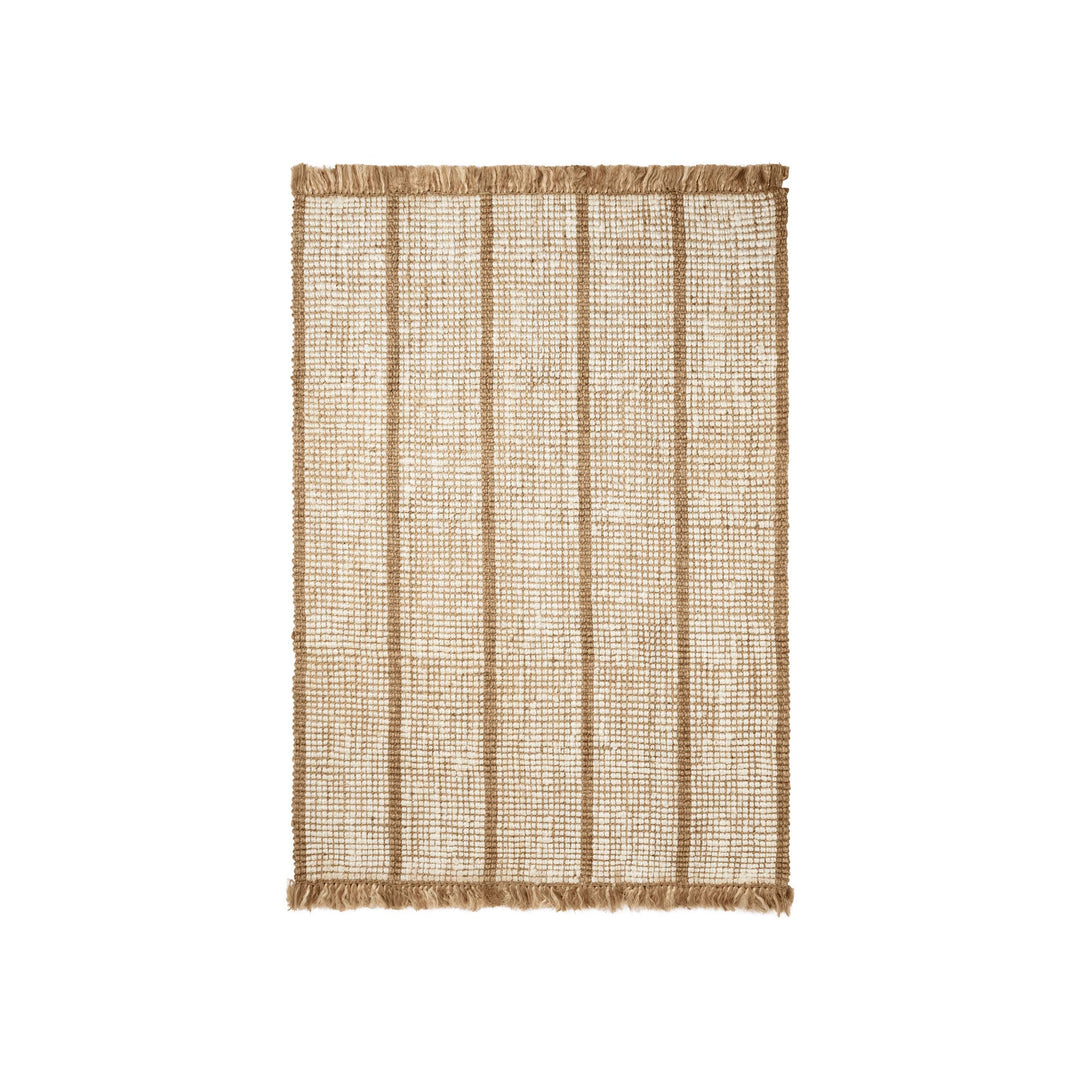 Athens Stripes Rug Rugs Ferm Living Natural / Off-white Small: 4 ft 7 in x 6 ft 6 in