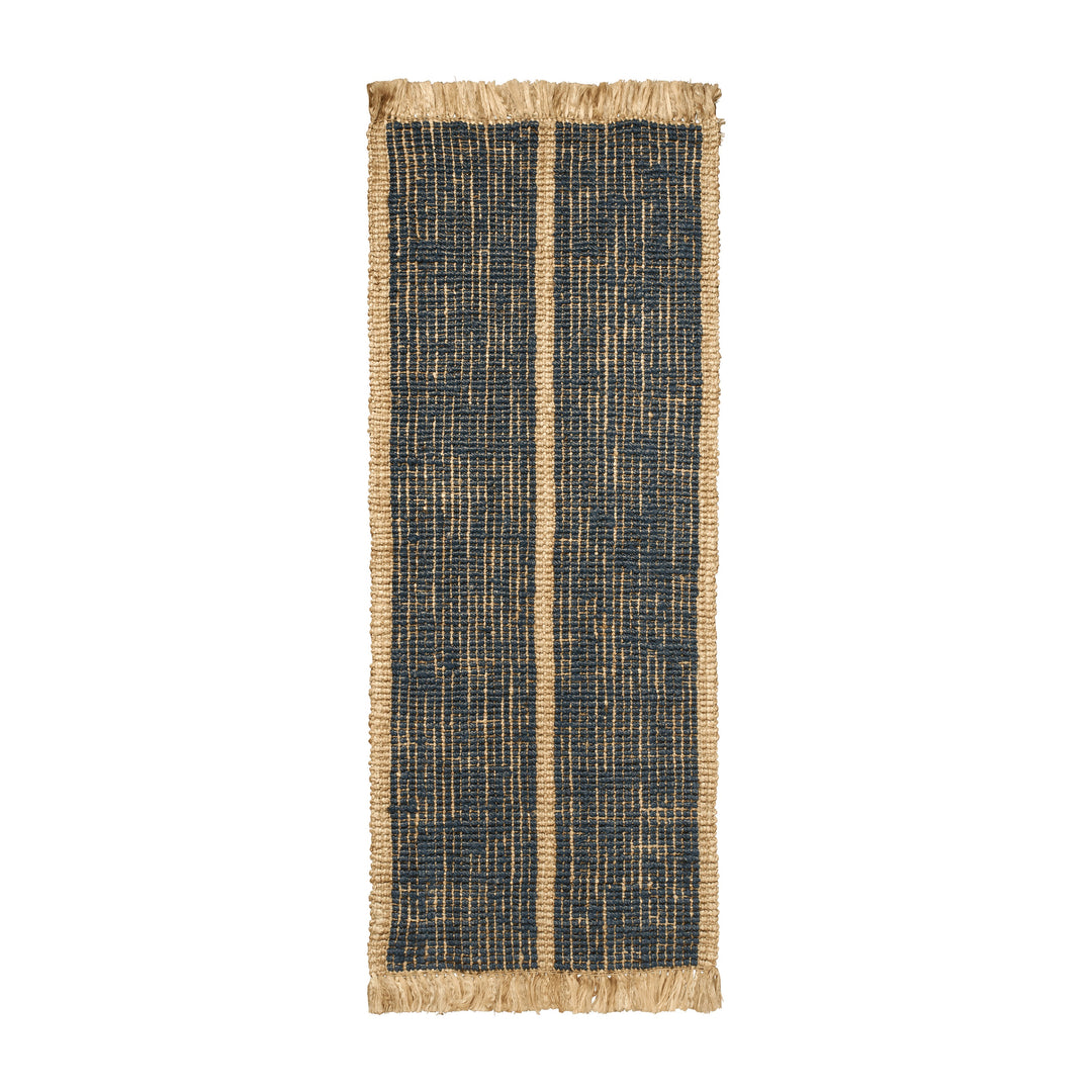 Athens Stripes Runner Rugs Ferm Living Natural / Ink Blue