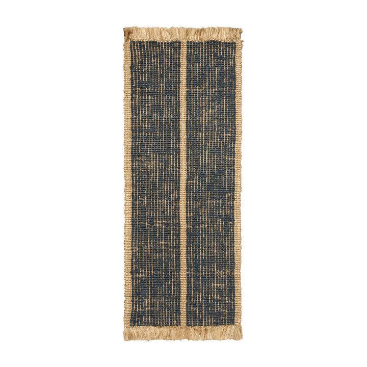 Athens Stripes Runner Rugs Ferm Living Natural / Ink Blue