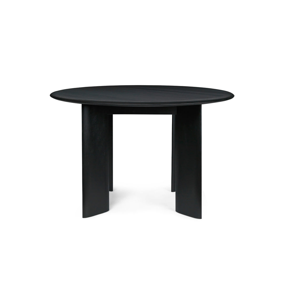 Bevel Round Dining Table Tables Ferm Living Black Oiled Beech